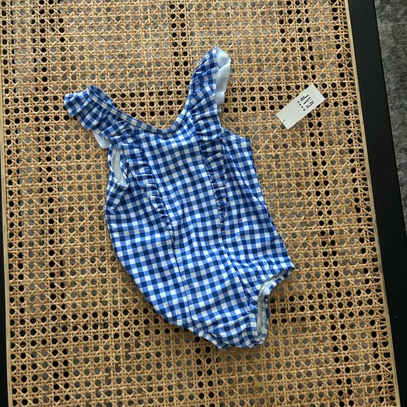 GAP Other - Baby Gap 3T gingham swimsuit blue